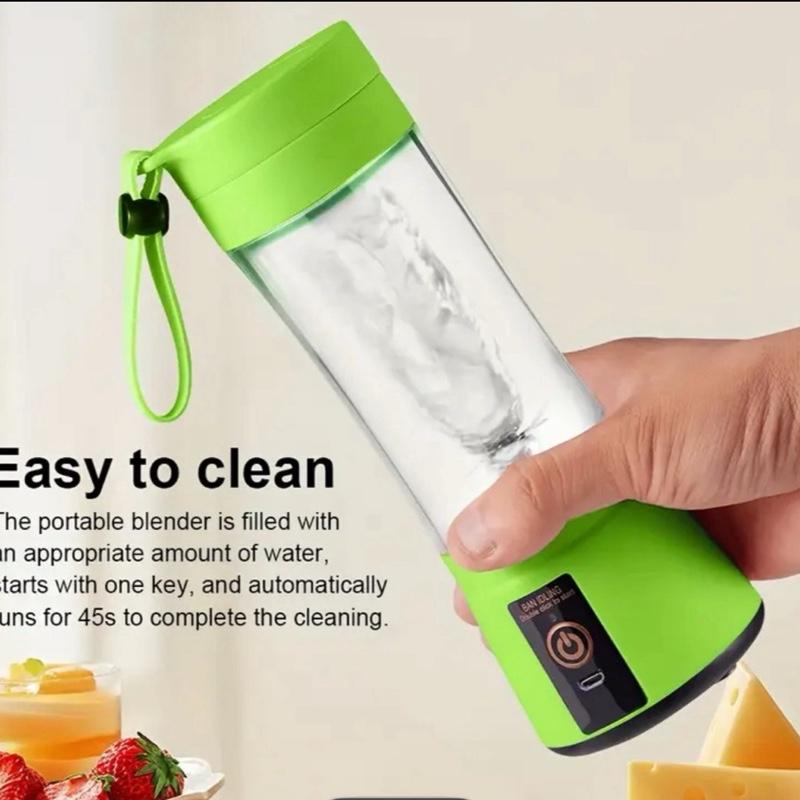 PORTABLE RECHARGEABLE BLENDER FOR SHAKES AND SMOOTHIES.