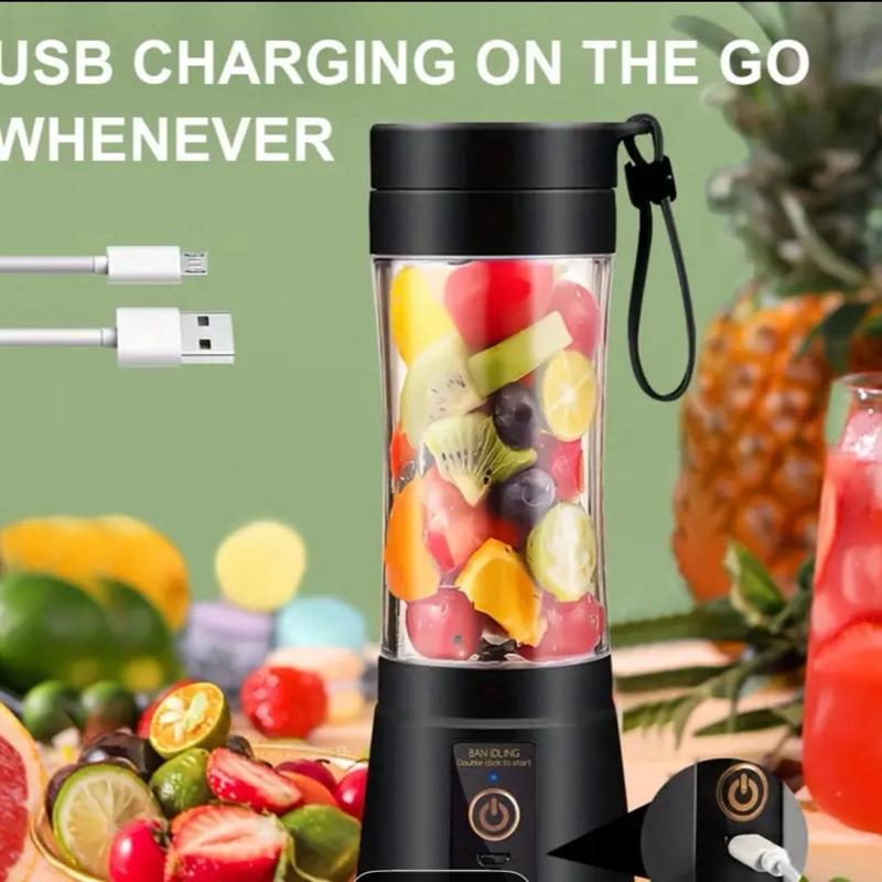 PORTABLE RECHARGEABLE BLENDER FOR SHAKES AND SMOOTHIES.